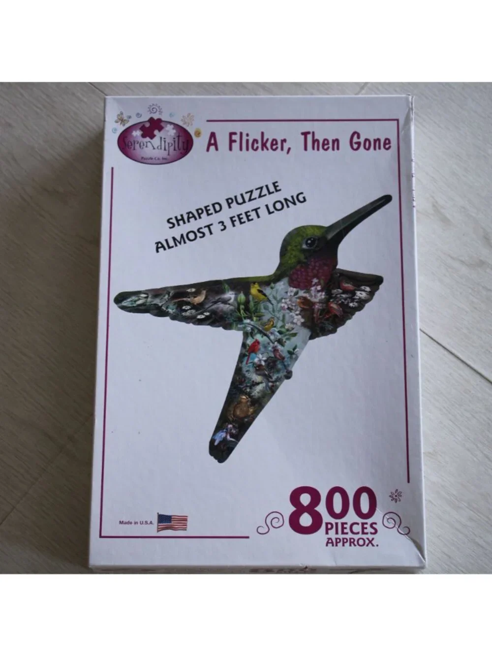 A Flicker Then Gone Hummingbird Shaped Serendipity 800pc Puzzle 65317